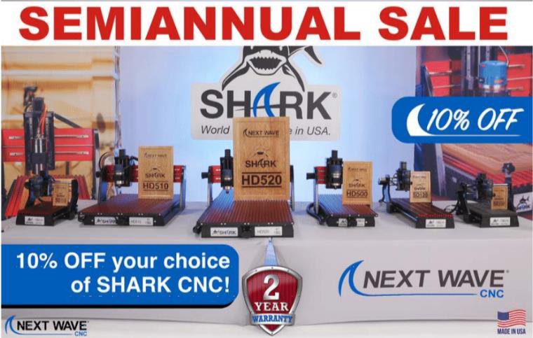 Save 10% Off NextWave SHARK CNC